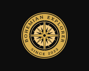 Compass Navigation Exploration logo design