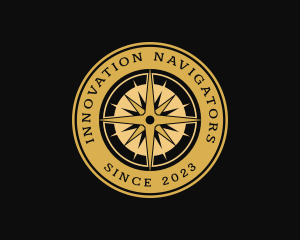 Compass Navigation Exploration logo design