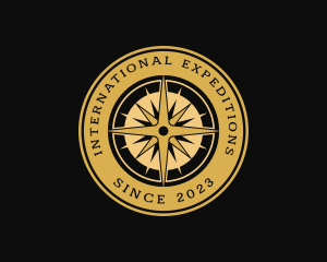 Compass Navigation Exploration logo design