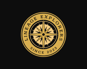 Compass Navigation Exploration logo design