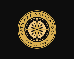 Compass Navigation Exploration logo design