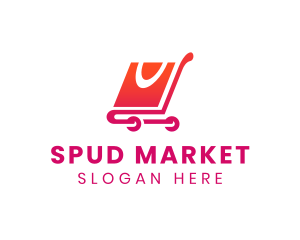 Market Cart Bag logo design