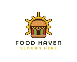 Hamburger Food Restaurant logo design