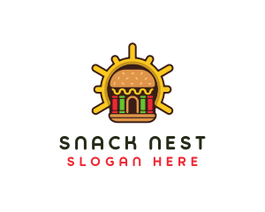 Hamburger Food Restaurant logo design