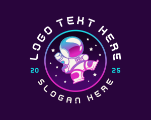 Cute Astronaut Explorer logo