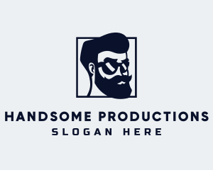 Handsome Guy Character logo