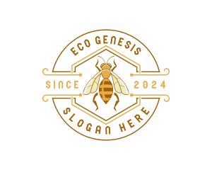 Bee Natural Eco Honey logo design