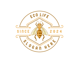 Bee Natural Eco Honey logo design