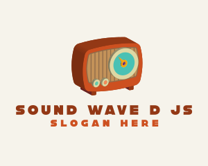 3D Retro Radio Device logo design