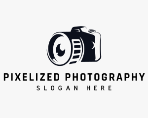 Camera Lens Blogging logo design