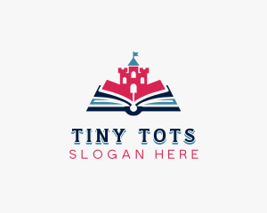 Kindergarten Castle Book logo design