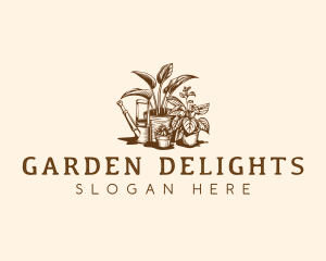 Gardening Plants Floral logo design