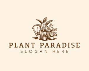 Gardening Plants Floral logo design