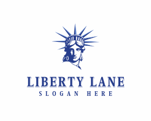 Lady Liberty Face logo design