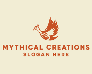 Mythical Phoenix Bird  logo design