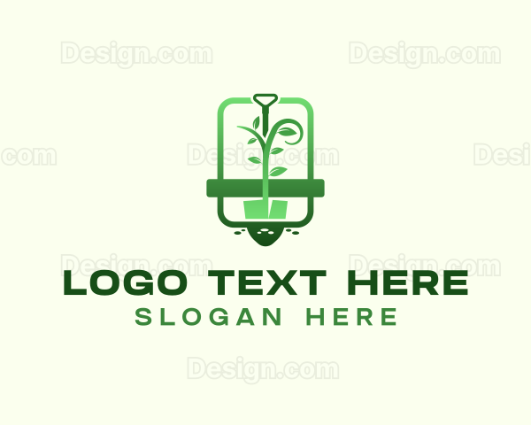 Shovel Plant Gardening Logo