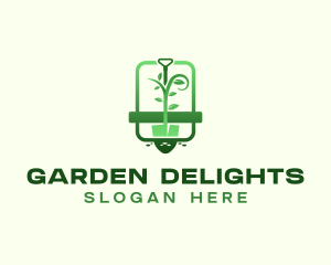 Shovel Plant Gardening logo design