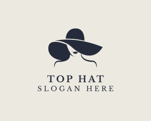 Fashion Hat Woman logo design