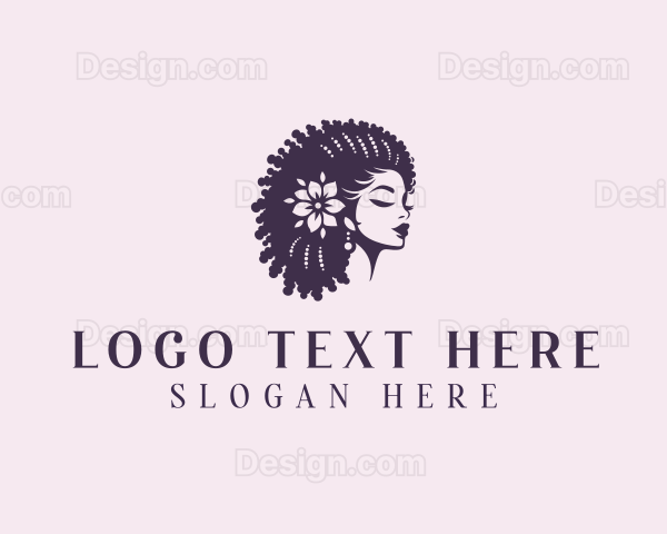 Woman Beauty Hairstylist Logo