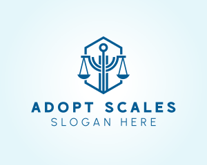 Justice Law Scale  logo design