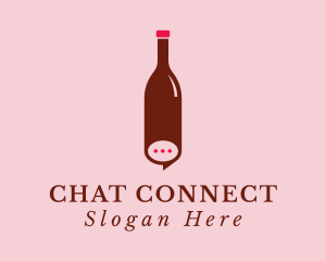 Wine Bottle Messaging  logo