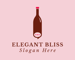 Wine Bottle Messaging  logo
