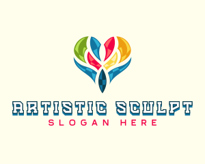 Creative Artistic Heart logo design