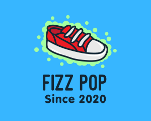 Red Sneaker Shoes logo design