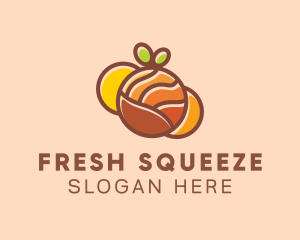 Orange Puzzle Fruit logo