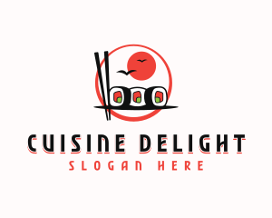 Gourmet Sushi Dining logo design