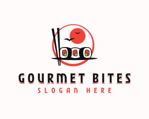 Gourmet Sushi Dining logo design