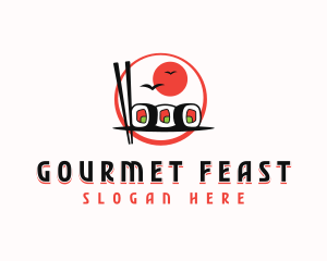 Gourmet Sushi Dining logo design