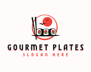 Gourmet Sushi Dining logo design