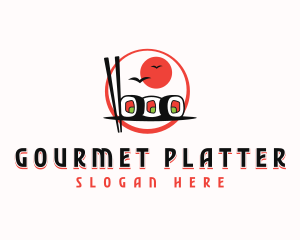 Gourmet Sushi Dining logo design