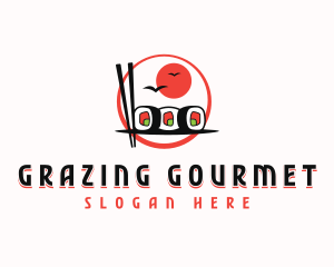 Gourmet Sushi Dining logo design