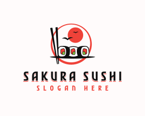 Gourmet Sushi Dining logo design