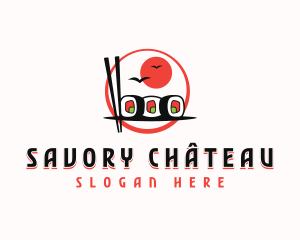 Gourmet Sushi Dining logo design