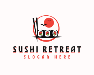 Gourmet Sushi Dining logo design