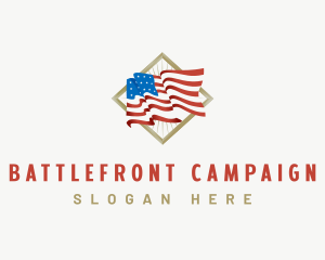 American Flag Patriot logo design