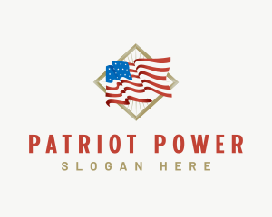 American Flag Patriot logo design