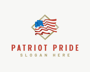 American Flag Patriot logo design