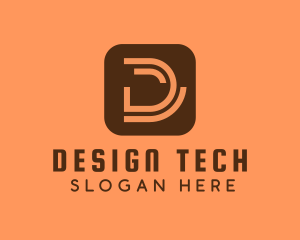 Tech Developer Letter D logo design