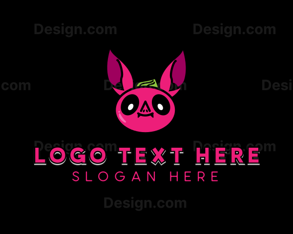 Cute Bat Cartoon Logo