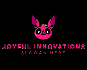 Cute Bat Cartoon logo