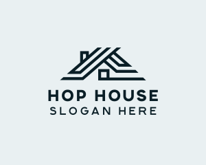 House Roofing Property logo design