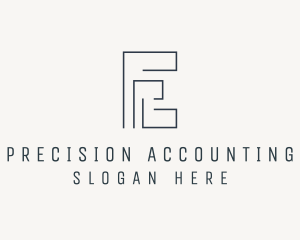 Accounting Finance Bookkeeping Letter E logo