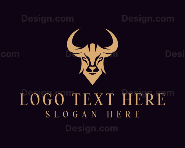 Bull Ox Wildlife Animal Logo