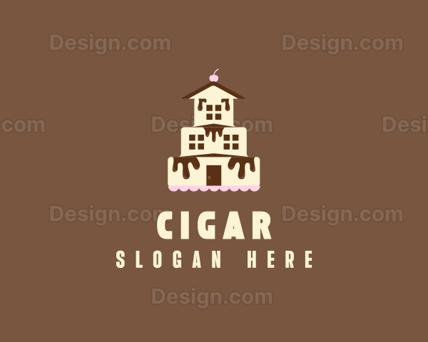 Chocolate Cake Dessert Logo