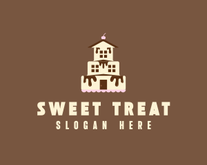 Chocolate Cake Dessert logo design