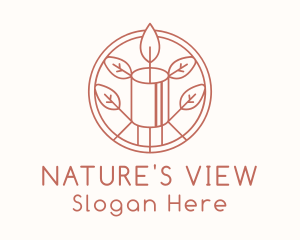 Natural Eco Candle  logo design